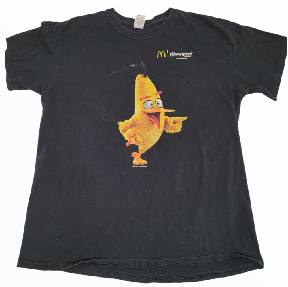 McDonald's Official Crew Angry Birds Movie Promotional T-Shirt 2016 Size Large